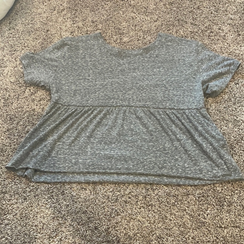 Grey Hollister Babydoll Tee